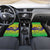 Brazil Christmas Car Mats with Tropical Santa Tribal Pattern National Colors and Merry Christmas Text Design - Wonder Print Shop