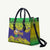 Brazil Christmas Leather Bag with Tropical Santa Tribal Pattern National Colors and Merry Christmas Text Design - Wonder Print Shop