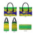 Brazil Christmas Leather Bag with Tropical Santa Tribal Pattern National Colors and Merry Christmas Text Design - Wonder Print Shop