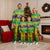 Brazil Christmas Pajama Set with Tropical Santa Tribal Pattern National Colors and Merry Christmas Text Design - Wonder Print Shop