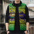 Brazil Christmas Sleeveless Puffer Jacket with Tropical Santa Tribal Pattern National Colors and Merry Christmas Text Design - Wonder Print Shop
