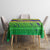 Brazil Christmas Tablecloth with Tropical Santa Tribal Pattern National Colors and Merry Christmas Text Design - Wonder Print Shop