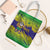 Brazil Christmas Tote Bag with Tropical Santa Tribal Pattern National Colors and Merry Christmas Text Design - Wonder Print Shop