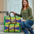 Brazil Christmas Travel Bag with Tropical Santa Tribal Pattern National Colors and Merry Christmas Text Design - Wonder Print Shop