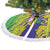 Brazil Christmas Tree Skirt with Tropical Santa Tribal Pattern National Colors and Merry Christmas Text Design - Wonder Print Shop