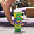 Brazil Christmas Tumbler With Handle with Tropical Santa Tribal Pattern National Colors and Merry Christmas Text Design - Wonder Print Shop