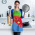 Eritrea Christmas Apron with Santa Claus Camel Sleigh National Emblem and Red Green Blue Pattern - Wonder Print Shop