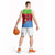 Eritrea Christmas Basketball Jersey with Santa Claus Camel Sleigh National Emblem and Red Green Blue Pattern - Wonder Print Shop
