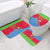 Eritrea Christmas Bathroom Set with Santa Claus Camel Sleigh National Emblem and Red Green Blue Pattern - Wonder Print Shop