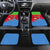 Eritrea Christmas Car Mats with Santa Claus Camel Sleigh National Emblem and Red Green Blue Pattern - Wonder Print Shop