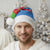 Eritrea Christmas Santa Hat with Santa Claus Camel Sleigh National Emblem and Red Green Blue Pattern - Wonder Print Shop
