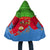 Eritrea Christmas Cloak with Santa Claus Camel Sleigh National Emblem and Red Green Blue Pattern - Wonder Print Shop