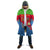 Eritrea Christmas Cloak with Santa Claus Camel Sleigh National Emblem and Red Green Blue Pattern - Wonder Print Shop