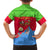Eritrea Christmas Family Matching Summer Maxi Dress and Hawaiian Shirt with Santa Claus Camel Sleigh National Emblem and Red Green Blue Pattern - Wonder Print Shop