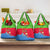 Eritrea Christmas Grocery Bag with Santa Claus Camel Sleigh National Emblem and Red Green Blue Pattern - Wonder Print Shop