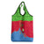 Eritrea Christmas Grocery Bag with Santa Claus Camel Sleigh National Emblem and Red Green Blue Pattern - Wonder Print Shop