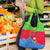 Eritrea Christmas Grocery Bag with Santa Claus Camel Sleigh National Emblem and Red Green Blue Pattern - Wonder Print Shop