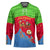 Eritrea Christmas Hockey Jersey with Santa Claus Camel Sleigh National Emblem and Red Green Blue Pattern - Wonder Print Shop