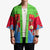Eritrea Christmas Kimono with Santa Claus Camel Sleigh National Emblem and Red Green Blue Pattern - Wonder Print Shop