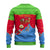 Eritrea Christmas Ugly Christmas Sweater with Santa Claus Camel Sleigh National Emblem and Red Green Blue Pattern - Wonder Print Shop