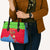Eritrea Christmas Leather Bag with Santa Claus Camel Sleigh National Emblem and Red Green Blue Pattern - Wonder Print Shop