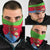 Eritrea Christmas Neck Gaiter with Santa Claus Camel Sleigh National Emblem and Red Green Blue Pattern - Wonder Print Shop