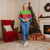 Eritrea Christmas Pajama Set with Santa Claus Camel Sleigh National Emblem and Red Green Blue Pattern - Wonder Print Shop