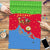 Eritrea Christmas Puzzle with Santa Claus Camel Sleigh National Emblem and Red Green Blue Pattern - Wonder Print Shop