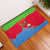 Eritrea Christmas Rubber Doormat with Santa Claus Camel Sleigh National Emblem and Red Green Blue Pattern - Wonder Print Shop