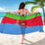Eritrea Christmas Sarong with Santa Claus Camel Sleigh National Emblem and Red Green Blue Pattern - Wonder Print Shop
