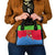 Eritrea Christmas Shoulder Handbag with Santa Claus Camel Sleigh National Emblem and Red Green Blue Pattern - Wonder Print Shop