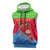 Eritrea Christmas Sleeveless Hoodie with Santa Claus Camel Sleigh National Emblem and Red Green Blue Pattern - Wonder Print Shop