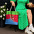 Eritrea Christmas Tote Bag with Santa Claus Camel Sleigh National Emblem and Red Green Blue Pattern - Wonder Print Shop
