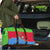 Eritrea Christmas Travel Bag with Santa Claus Camel Sleigh National Emblem and Red Green Blue Pattern - Wonder Print Shop