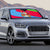Eritrea Christmas Auto Sun Shade with African Santa Gingerbread Harp National Flag Colors and Festive Pattern Design - Wonder Print Shop