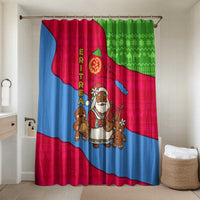 Eritrea Christmas Bathroom Set with African Santa Gingerbread Harp National Flag Colors and Festive Pattern Design - Wonder Print Shop