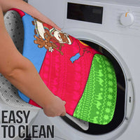 Eritrea Christmas Bathroom Set with African Santa Gingerbread Harp National Flag Colors and Festive Pattern Design - Wonder Print Shop