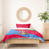 Eritrea Christmas Bedding Set with African Santa Gingerbread Harp National Flag Colors and Festive Pattern Design - Wonder Print Shop