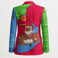 Eritrea Christmas Blazer with African Santa Gingerbread Harp National Flag Colors and Festive Pattern Design - Wonder Print Shop