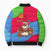 Eritrea Christmas Bomber Puffer Jacket with African Santa Gingerbread Harp National Flag Colors and Festive Pattern Design - Wonder Print Shop