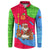 Eritrea Christmas Button Sweatshirt with African Santa Gingerbread Harp National Flag Colors and Festive Pattern Design - Wonder Print Shop