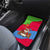 Eritrea Christmas Car Mats with African Santa Gingerbread Harp National Flag Colors and Festive Pattern Design - Wonder Print Shop