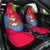 Eritrea Christmas Car Seat Cover with African Santa Gingerbread Harp National Flag Colors and Festive Pattern Design - Wonder Print Shop