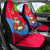 Eritrea Christmas Car Seat Cover with African Santa Gingerbread Harp National Flag Colors and Festive Pattern Design - Wonder Print Shop