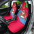 Eritrea Christmas Car Seat Cover with African Santa Gingerbread Harp National Flag Colors and Festive Pattern Design - Wonder Print Shop