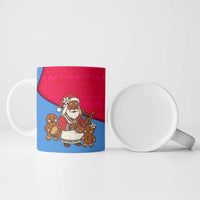 Eritrea Christmas Ceramic Mug with African Santa Gingerbread Harp National Flag Colors and Festive Pattern Design - Wonder Print Shop