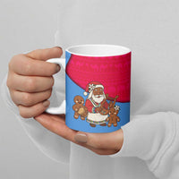 Eritrea Christmas Ceramic Mug with African Santa Gingerbread Harp National Flag Colors and Festive Pattern Design - Wonder Print Shop