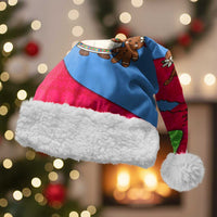 Eritrea Christmas Santa Hat with African Santa Gingerbread Harp National Flag Colors and Festive Pattern Design - Wonder Print Shop