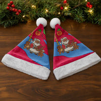 Eritrea Christmas Santa Hat with African Santa Gingerbread Harp National Flag Colors and Festive Pattern Design - Wonder Print Shop