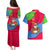 Eritrea Christmas Couples Matching Puletasi and Hawaiian Shirt with African Santa Gingerbread Harp National Flag Colors and Festive Pattern Design - Wonder Print Shop